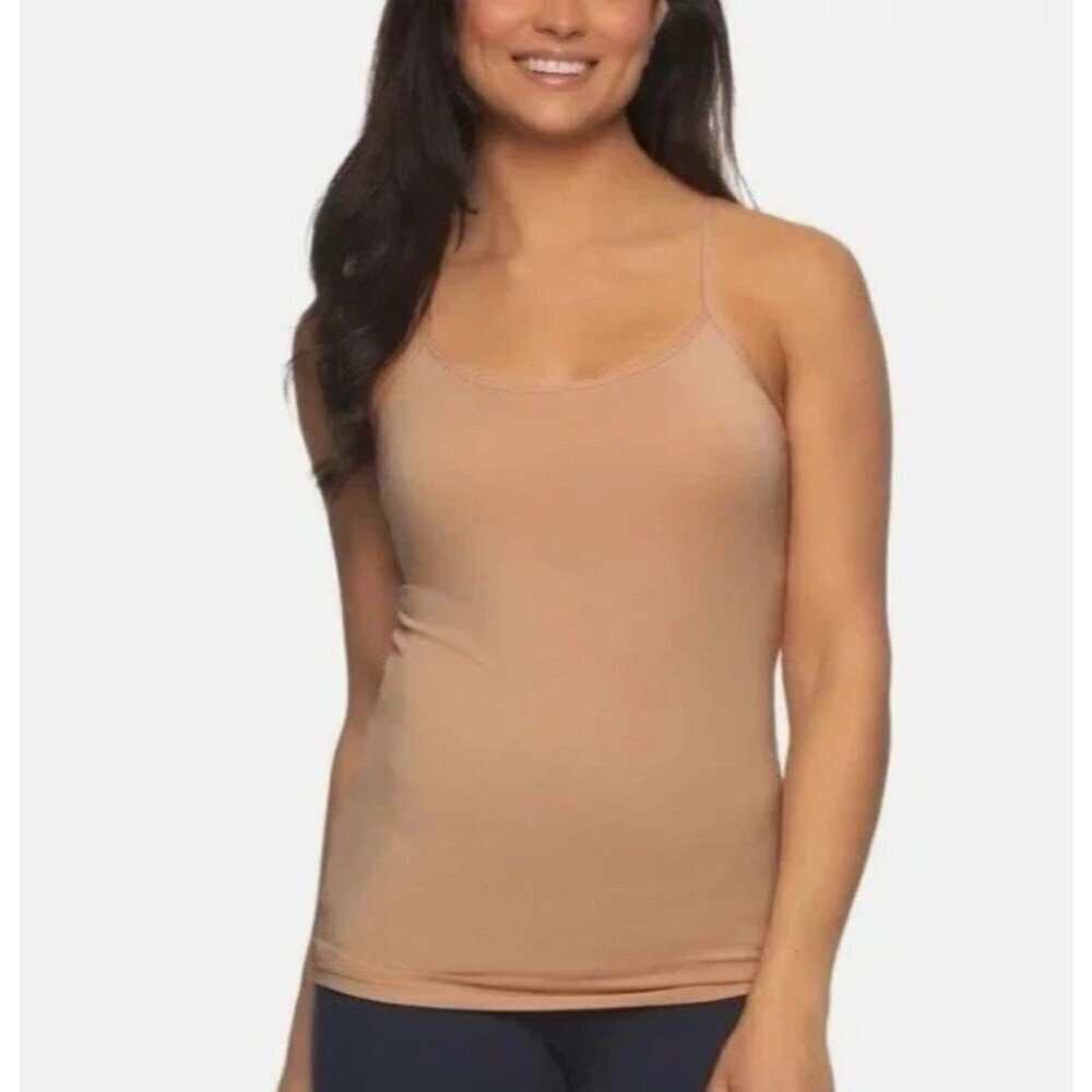 NEW Felina Women's S Cotton Stretch Camisole 4-Pack With Adjustable Straps
